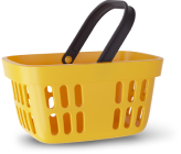 yellow shopping basket